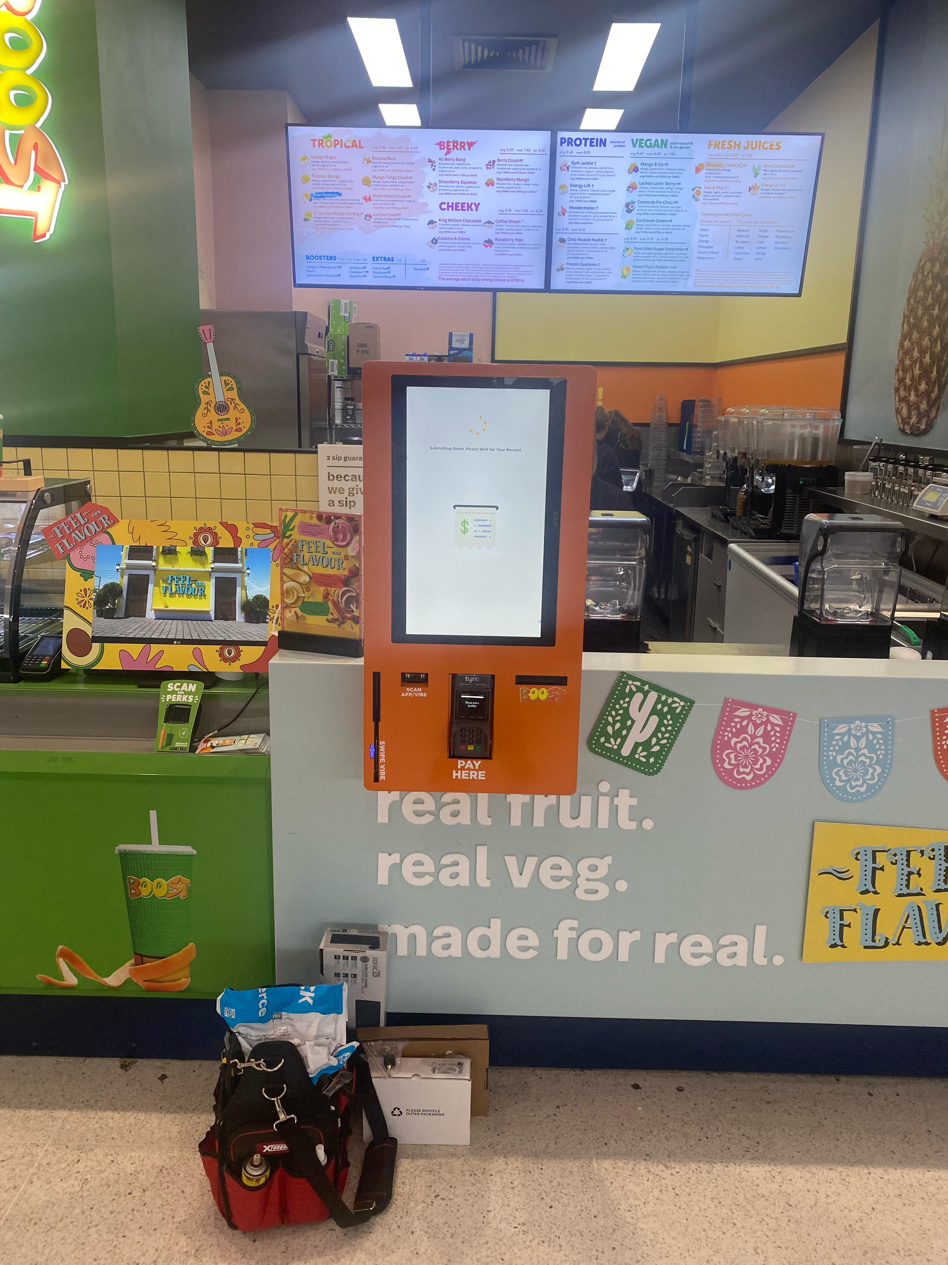 Boost Juice Kiosk Installs by MJACS