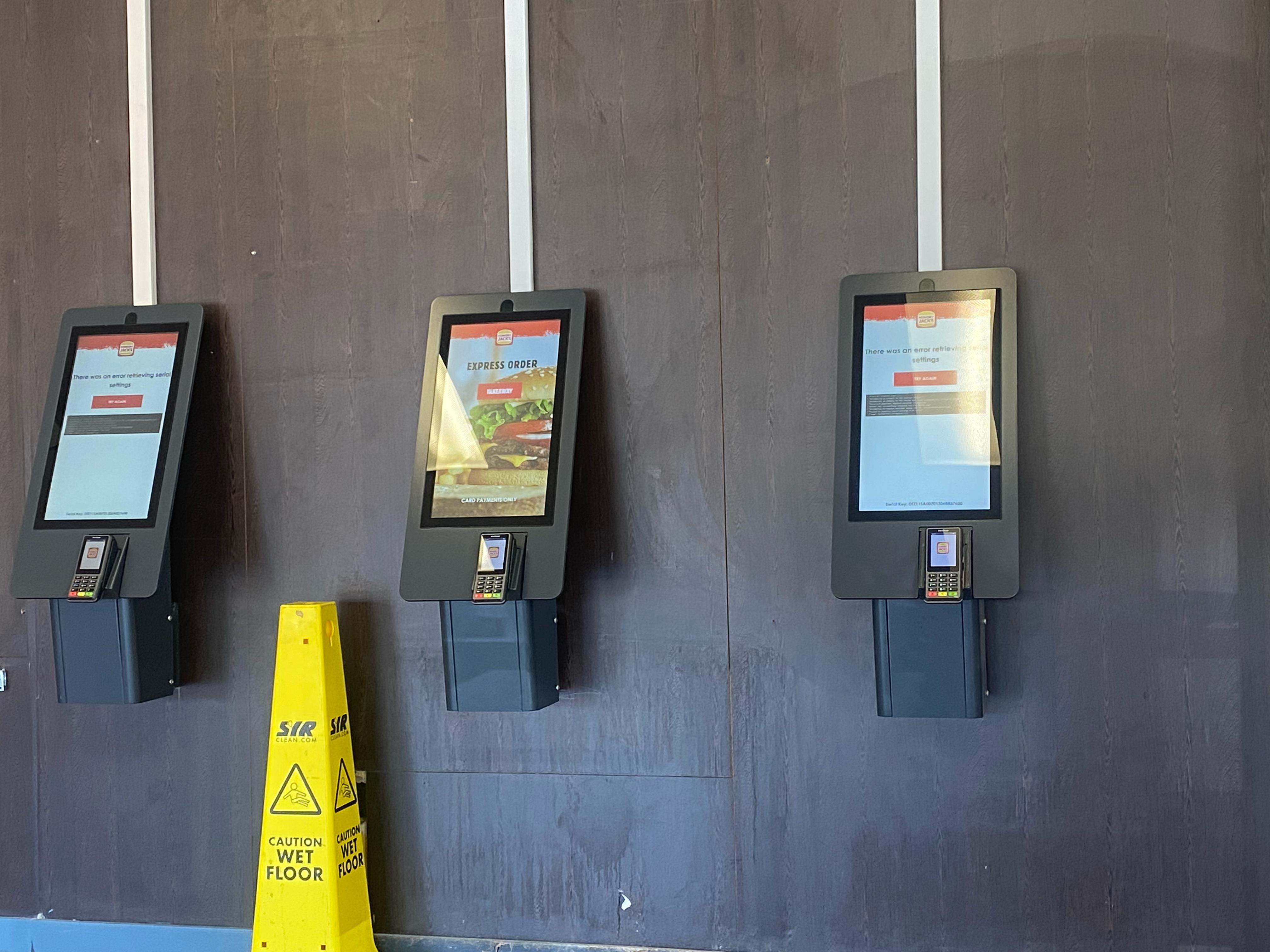 Hungry Jacks Kiosk install by MJACS